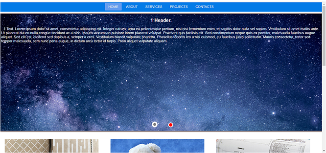 Site template E for Site Creator