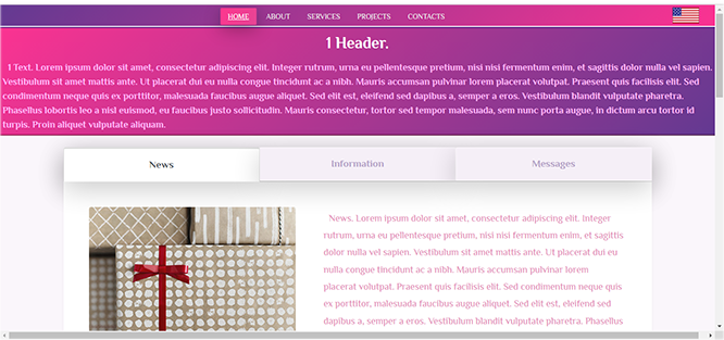 Site template F for Site Creator