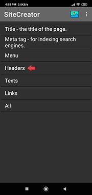 Set page headers.