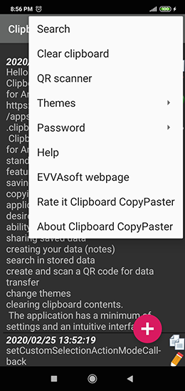 Clipboard CopyPaster MenuScanQR